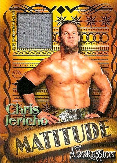 CHRIS JERICHO   - "WWE SUPERSTARS" - GENUINE "RELIC SWATCH"  CARD