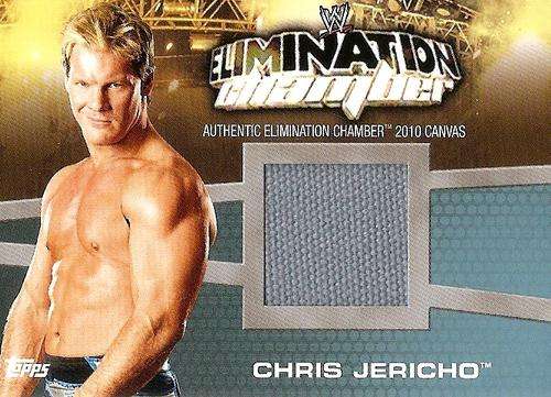 CHRIS JERICHO   - "WWE SUPERSTARS" - "ELIMINATION CHAMBER" GENUINE "RELIC SWATCH"  CARD