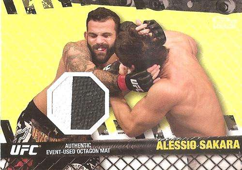 ALESSIO SAKARA - TOPPS `UFC 2010` COLLECTION - GENUINE `OCTAGON EVENT RELIC` TRADING CARD