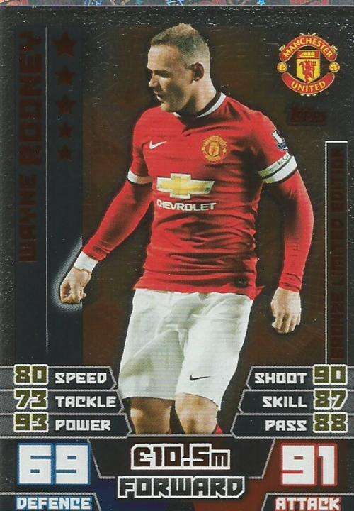 WAYNE ROONEY - MATCH ATTAX 2014/2015 - "BRONZE" LIMITED EDITION CARD