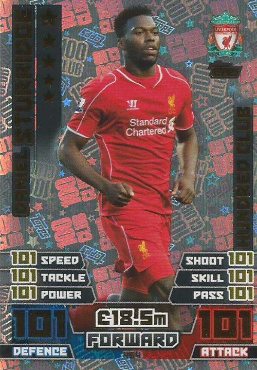 DANIEL STURRIDGE  - TOPPS `MATCH ATTAX 2014/2015` - `CLUB 101` TRADING CARD