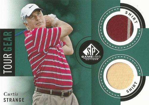 CURTIS STRANGE - `AUTHENTIC TOUR GEAR` CARD TG/CS - by UPPER DECK 2014