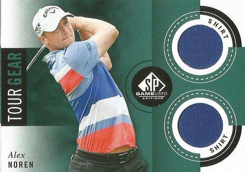 ALEX NOREN  - `AUTHENTIC TOUR GEAR` CARD - by UPPER DECK 2014
