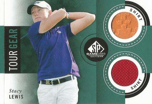 STACY LEWIS - `AUTHENTIC TOUR GEAR` CARD - by UPPER DECK 2014