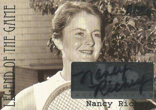 NANCY RICHEY - ACE AUTHENTIC "LEGENDS OF THE GAME" 2011 - GENUINE "AUTOGRAPH" CARD