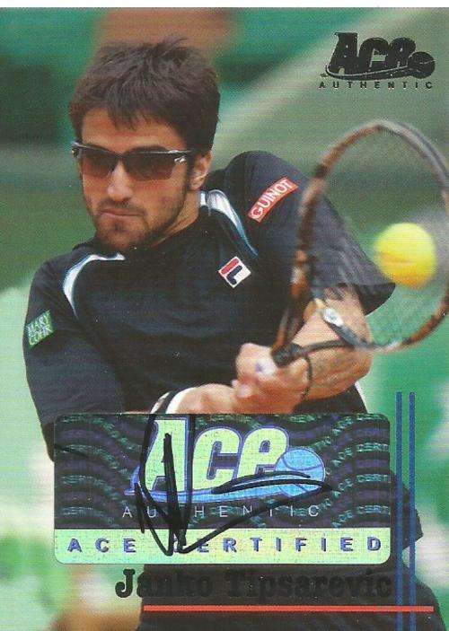 JANKO TIPSAREVIC - ACE AUTHENTIC  2011 - GENUINE "AUTOGRAPH" CARD