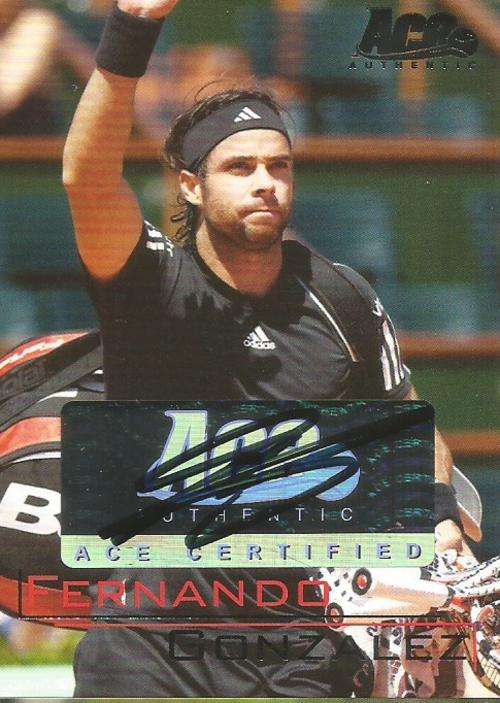 FERNANDO GONZALEZ- ACE AUTHENTIC  2011 - GENUINE "AUTOGRAPH" CARD