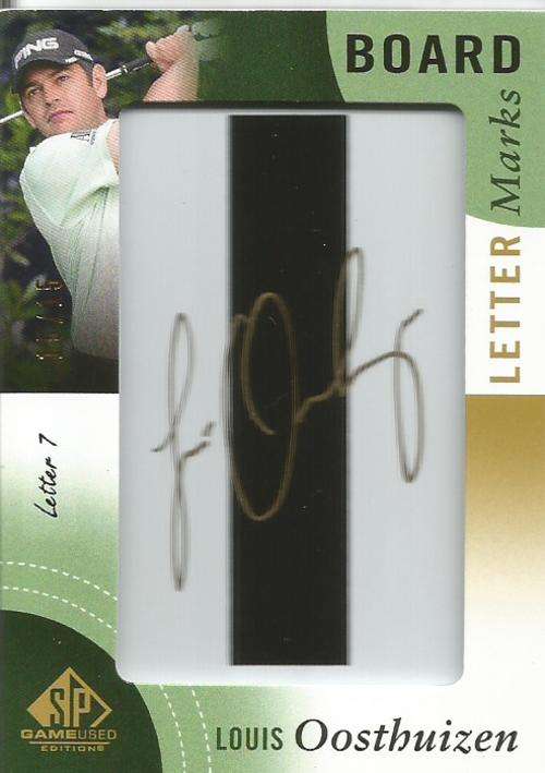 LOUIS OOSTHUIZEN - UPPER DECK GOLF 2013 -  RARE MEMO and `AUTHENTIC AUTOGRAPH` TRADING CARD 15 of 15