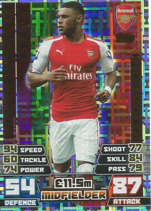 ALEX CHAMBERLAIN - MATCH ATTAX 2014/2015 - "MAN of the MATCH" CARD
