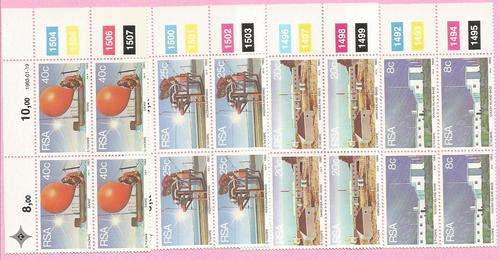 SOUTH AFRICA 1983 - SACC 541-544 - "WEATHER STATIONS" SET of 4 CONTROL BLOCKS