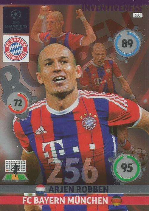 ARJEN ROBBEN - CHAMPIONS LEAGUE  2014/15 - "INVENTIVENESS" FOIL CARD 350