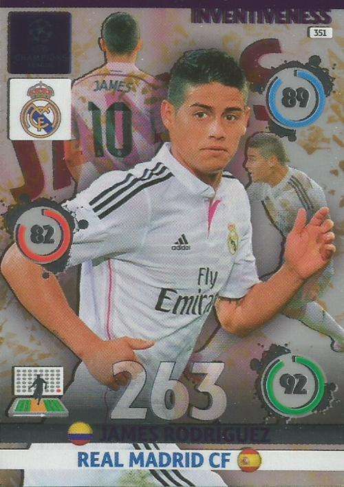 JAMES RODRIGUEZ - CHAMPIONS LEAGUE  2014/15 - "INVENTIVENESS" FOIL CARD 351