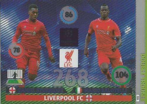 STURRIDGE + BALOTELLI - CHAMPIONS LEAGUE  2014/15 - "DOUBLE TROUBLE" FOIL CARD