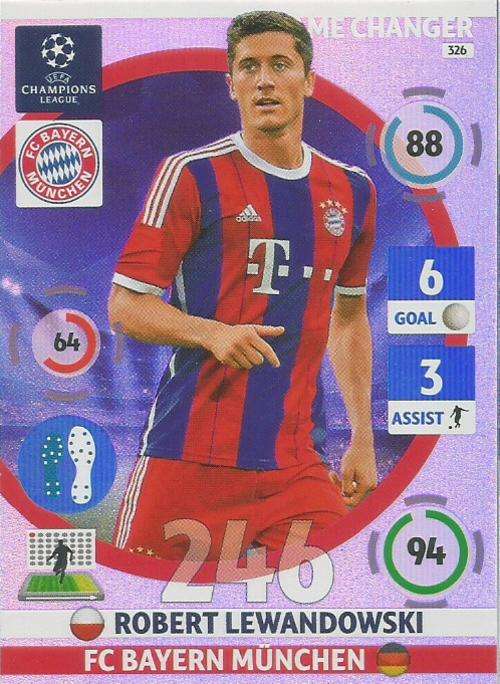 ROBERT LEWANDOWSKI - CHAMPIONS LEAGUE  2014/15 - "GAME CHANGER" FOIL CARD