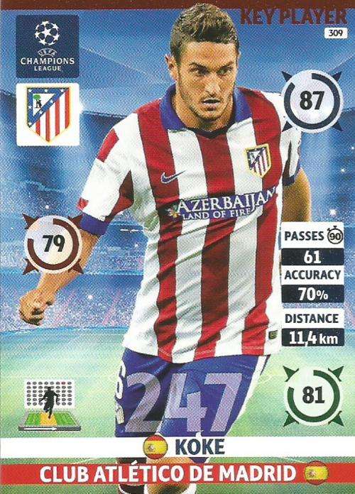 KOKE - CHAMPIONS LEAGUE  2014/15 - "KEY PLAYER" FOIL CARD