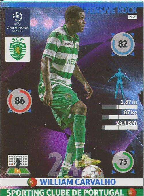 CHAMPIONS LEAGUE  2014/15 - WILLIAM CARVALHO "DEFENSIVE ROCK" CARD