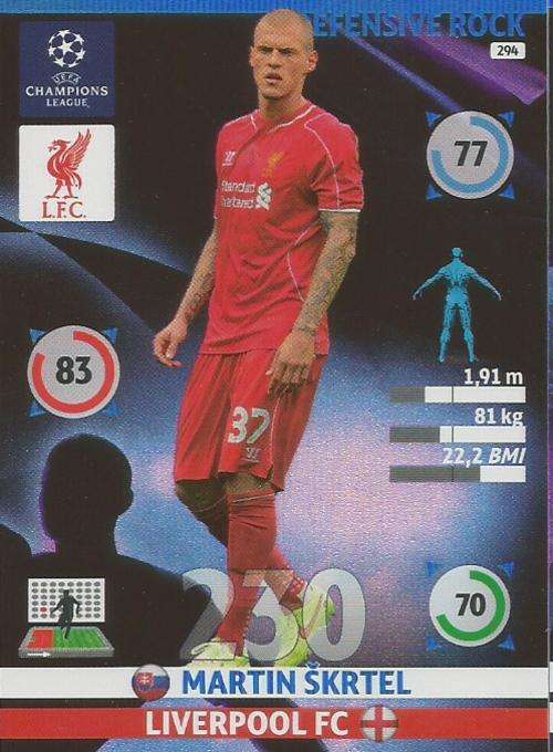 CHAMPIONS LEAGUE  2014/15 - MARTIN SKRTEL "DEFENSIVE ROCK" CARD