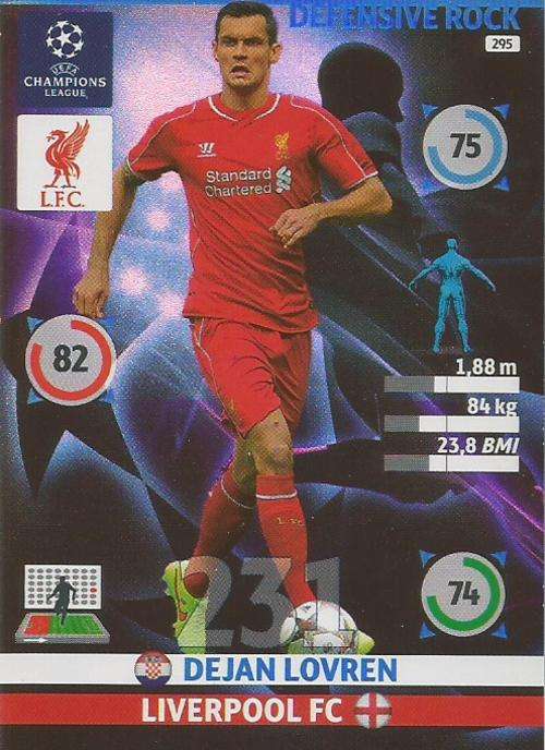 CHAMPIONS LEAGUE  2014/15 - DEJAN LOVREN "DEFENSIVE ROCK" CARD