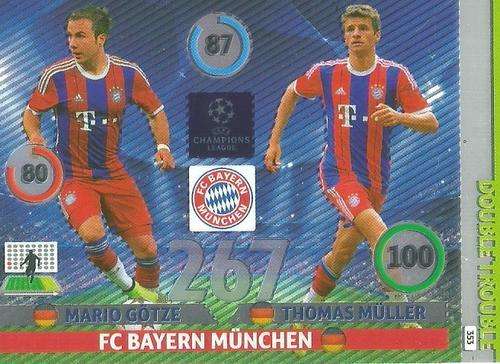 MARIO GOTZE/ARJEN ROBBEN - CHAMPIONS LEAGUE  2014/15 - "DOUBLE TROUBLE" FOIL CARD