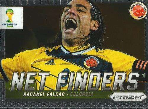 FALCAO - WORLD CUP 2014 PANINI "PRIZM" - "NET FINDERS" CARD 7