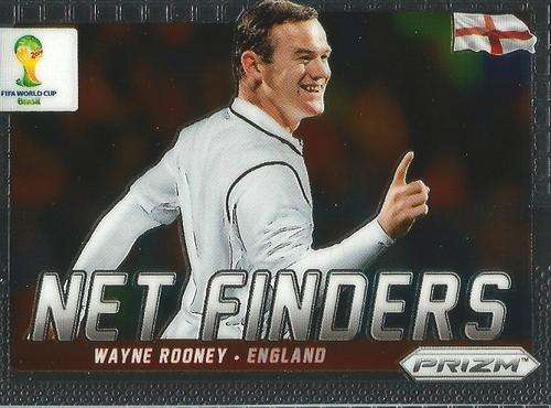 WAYNE ROONEY - WORLD CUP 2014 PANINI "PRIZM" - "NET FINDERS" TRADING CARD 9