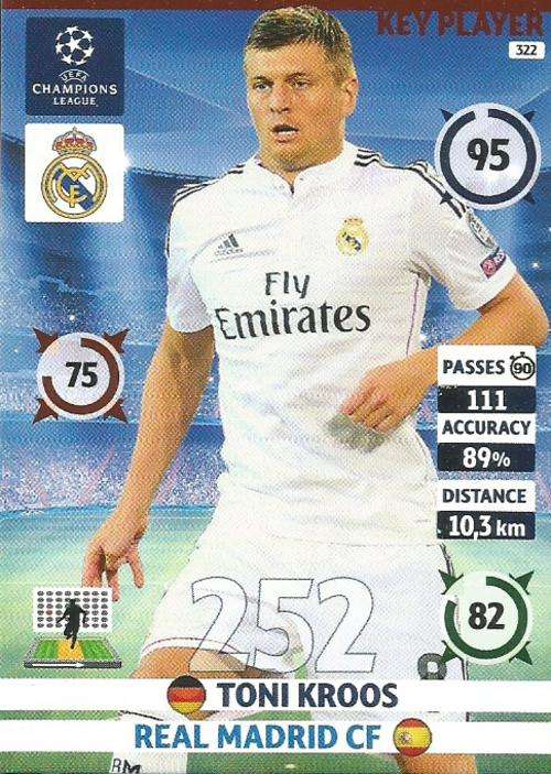 TONI KROOS - CHAMPIONS LEAGUE  2014/15 - "KEY PLAYER" FOIL CARD