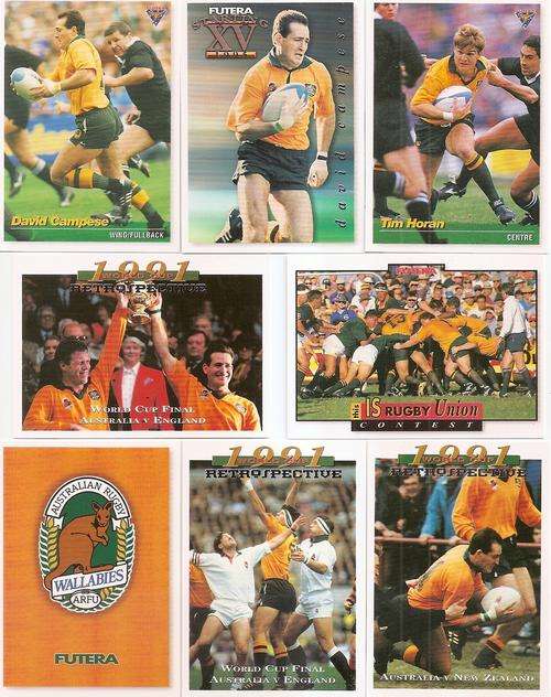 AUSTRALIA RUGBY UNION - 1995 FUTERA COLLECTION -  COMPLETE 110 CARD SET - NO BINDER
