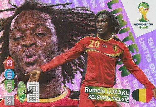 ROMELU LUKAKU - WORLD CUP 2014 ADRENALYN XL - VERY RARE "LIMITED EDITION"  CARD