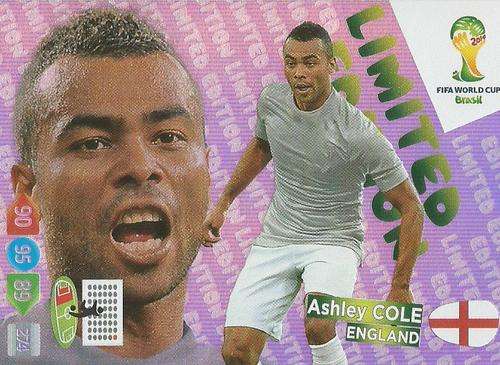 ASHLEY COLE - WORLD CUP 2014 ADRENALYN XL - "LIMITED EDITION"  CARD