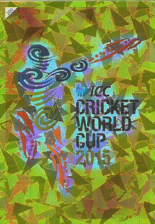 ICC CRICKET WORLD CUP 2015 - "LOGO" GOLD TRADING CARD