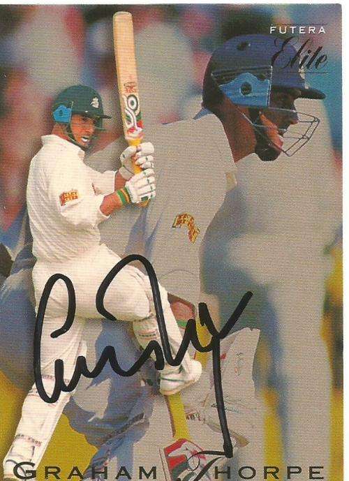 GRAHAM THORPE - "FUTERA CRICKET 95" "AUTOGRAPHED" CARD