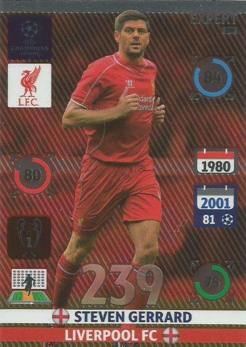 STEVEN GERARD - CHAMPIONS LEAGUE  2014/15 - "EXPERT" FOIL CARD