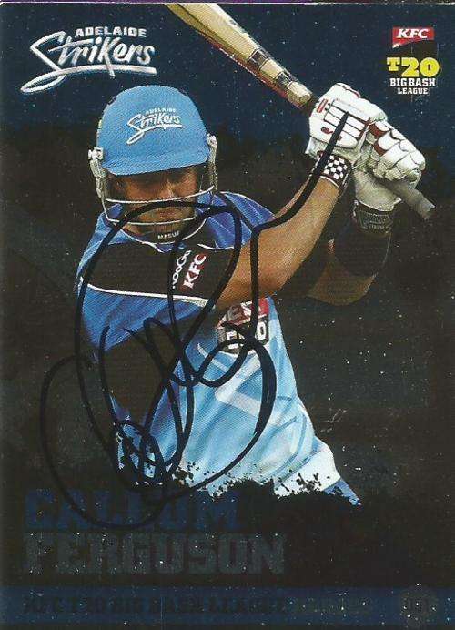 CALUM FERGUSON - "CRICKET KFC BIG BASH 2012/13" "AUTOGRAPHED" CARD