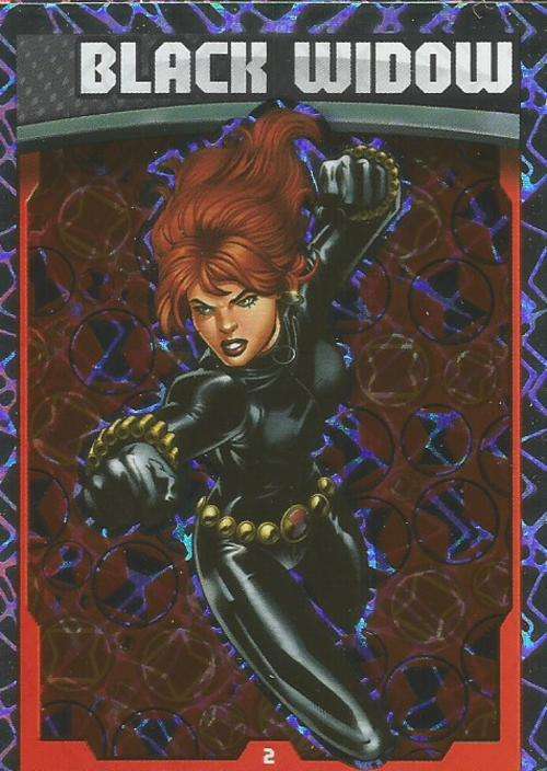 BLACK WIDOW - MARVEL HERO ATTAX `AVENGERS` 2015 -  `HOLOGRAPHIC` FOIL TRADING CARD 2