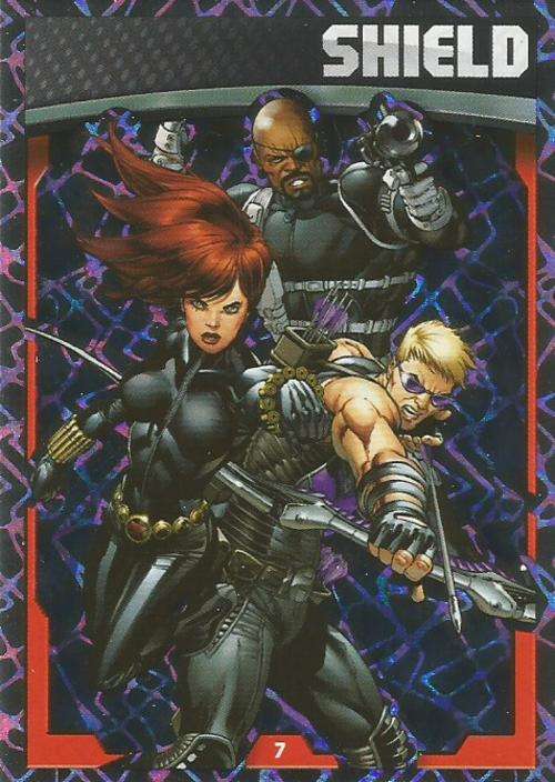 SHIELD - MARVEL HERO ATTAX `AVENGERS` 2015 - `HOLOGRAPHIC` FOIL TRADING CARD 7