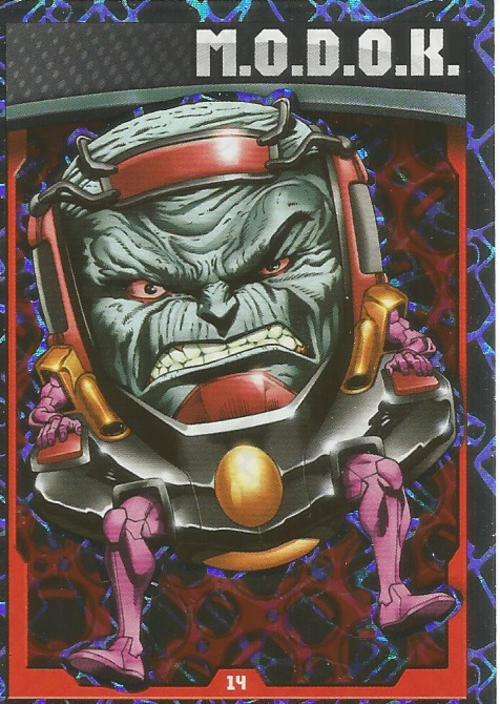 MODOK - MARVEL HERO ATTAX `AVENGERS` 2015 - `HOLOGRAPHIC` FOIL TRADING CARD 14