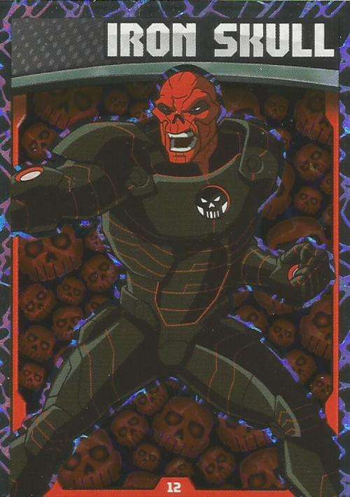 IRON SKULL - MARVEL HERO ATTAX `AVENGERS` 2015 - `HOLOGRAPHIC` FOIL TRADING CARD 12