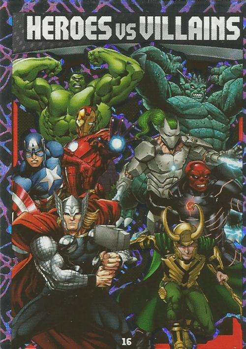 HEROES&VILLAINS - MARVEL HERO ATTAX `AVENGERS` 2015 -  `HOLOGRAPHIC` FOIL TRADING CARD 16