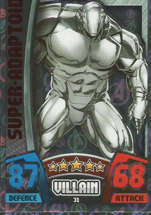 SUPER ADAPTOID - MARVEL HERO ATTAX `AVENGERS` 2015 -  `AVENGERS HOLOGRAPHIC` FOIL TRADING CARD 31