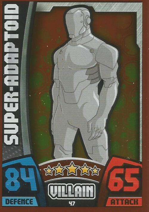HERO ATTAX "AVENGERS" 2015 - SUPER ADAPTOID "MIRROR" FOIL TRADING CARD 47