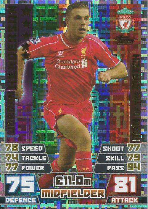 JORDAN HENDERSON - MATCH ATTAX EXTRA 2015 - "MAN of the MATCH" CARD