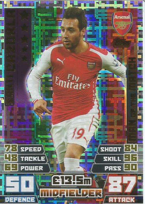 SANTI CAZORLA  - MATCH ATTAX EXTRA 2015 - "MAN of the MATCH" CARD
