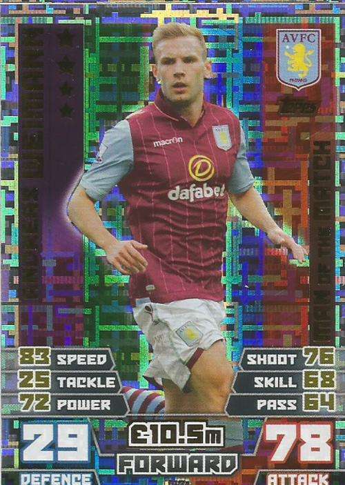 ANDREAS WEIMAN  - MATCH ATTAX EXTRA 2015 - "MAN of the MATCH" CARD