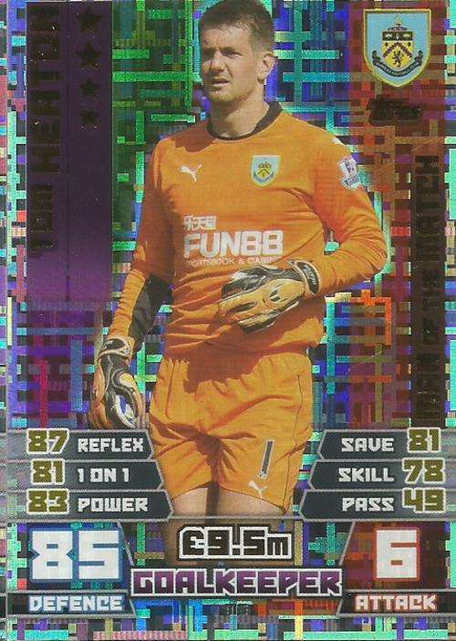 TOM HEATON  - MATCH ATTAX EXTRA 2015 - "MAN of the MATCH" CARD