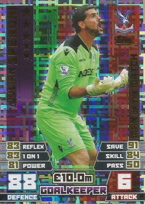 JULIAN SPERONI  - MATCH ATTAX EXTRA 2015 - "MAN of the MATCH" CARD
