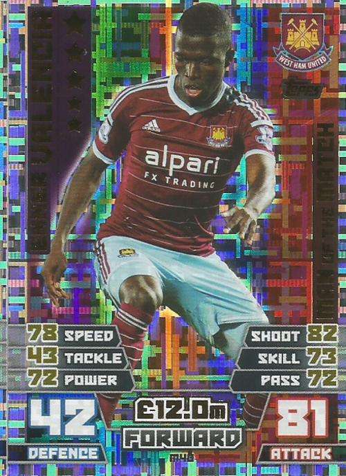 ENNER VALENCIA  - MATCH ATTAX EXTRA 2015 - "MAN of the MATCH" CARD