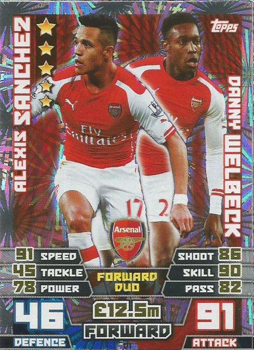 ARSENAL FC   - MATCH ATTAX EXTRA 2015 - "DUO" FOIL CARD
