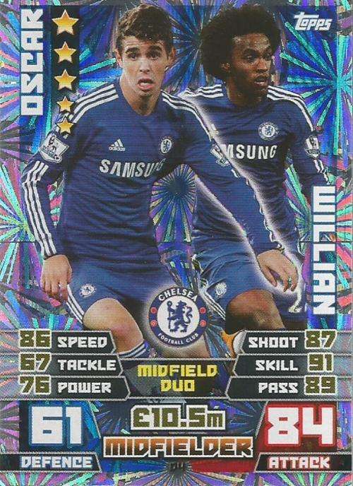 CHELSEA FC   - MATCH ATTAX EXTRA 2015 - "DUO" FOIL CARD
