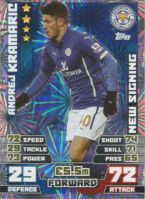 ANDREJ KRAMARIC - MATCH ATTAX EXTRA 2015 - "NEW SIGNING" FOIL CARD