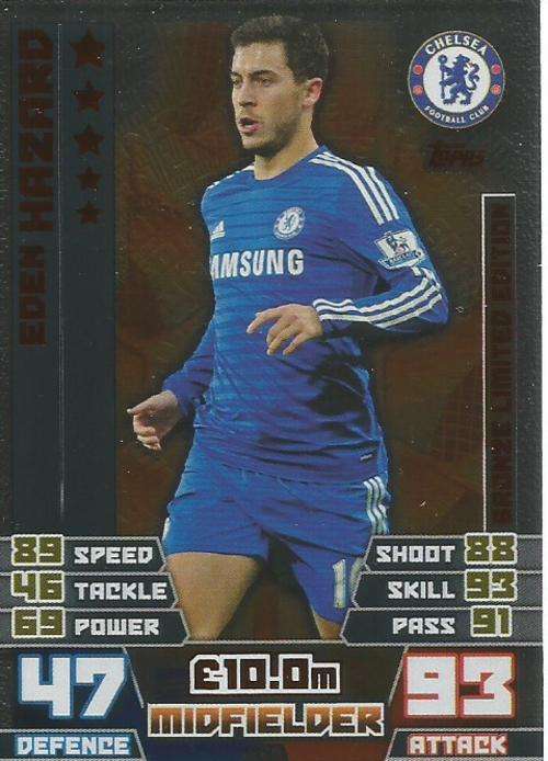 EDEN HAZARD - MATCH ATTAX "EXTRA" 2015 - "BRONZE" LIMITED EDITION CARD